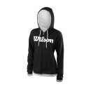 Wilson Team Script Full Zip Hoody Pullover - Damen - Schwarz Weiß