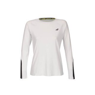 Babolat Core Langarm Tee Shirt - Tennis Shirt Damen - Weiss Grau