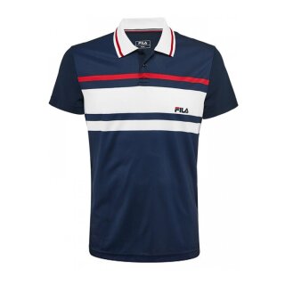 Fila Polo Tony Shirt - Herren - Marineblau Weiß Fila Rot