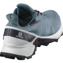 Salomon Supercross GoreTex Trail Running Schuhe - Damen - Bluestone Weiß Grau