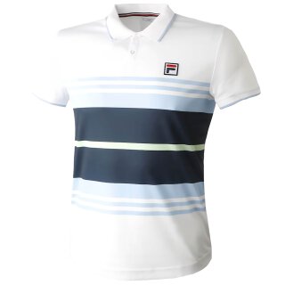 Fila Polo Linus Shirt - Herren - Weiß Hellblau Marineblau Pistaziengrün