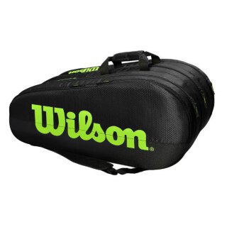 Wilson Team 3 Compartment Tennistasche 15 Rackets - Schwarz/Grün