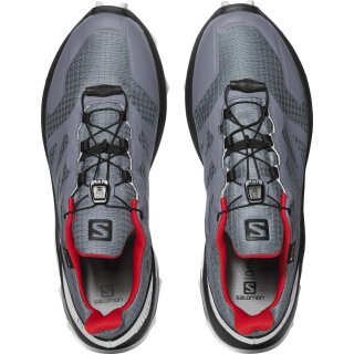 Salomon Supercross GoreTex GTX Trail Running Schuhe - Herren - Flint Stone Schwarz Rot