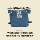 ProTennisAustria Tennis Ballkorb Trolley Ballwagen mit Rollen Ballwagen Metall - Blau