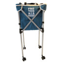 ProTennisAustria Tennis Ballkorb Trolley Ballwagen Tennis mit Rollen Ballwagen Metall - Blau
