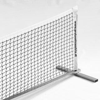 ProTennisAustria Compact Mobiles Kinder Tennis Netz Aluminium 6m x 80cm Premium - Silber mit Tragetasche