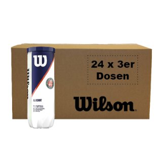 Wilson Roland Garros All Court Tennisbälle Karton - 72 Bälle 24x3er Dosen - Hobby Amateur Meisterschaftsball