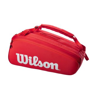 Wilson Super Tour 3 Compartment Tennistasche 15 Rackets - Rot