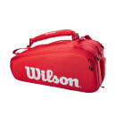 Wilson Super Tour 3 Compartment Tennistasche 15 Rackets - Rot