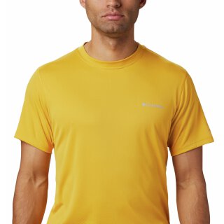 Columbia Zero Rules Mens Short Sleeve Shirt Bright Gold