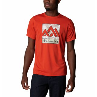 Columbia Mens Zero Rules Short Sleeve Graphic T-Shirt Bonfire