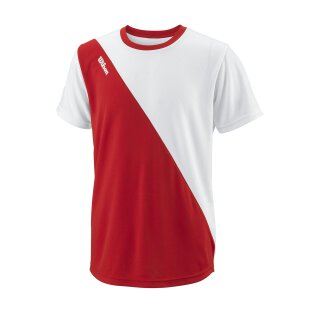 Wilson Team II Angle Crew Shirt - Jugend - Rot Kinder Tennis Jungs Boys