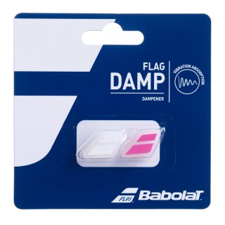 Babolat Flag Damp X2 - Vibration Dampener - White, Pink