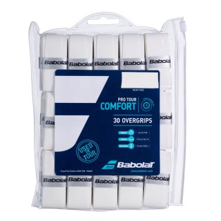 Babolat Pro Tour Comfort Overgrip -  30 Pack - White