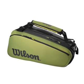 Wilson Super Tour 2 Blade Compartment Tennistasche 9 Rackets - Schwarz Grün