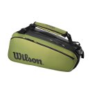 Wilson Super Tour 2 Blade Compartment Tennistasche 9 Rackets - Schwarz Gr&uuml;n