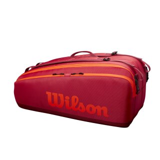Wilson Tour 12 PK Tennistasche - Maroon Tennisbag Schuhfach Tennisschl&auml;gertasche