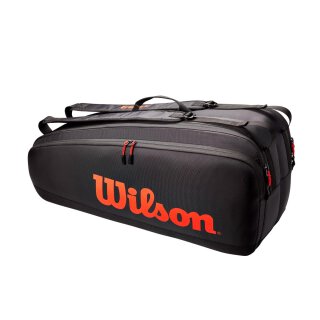 Wilson Tour 6 PK Tennistasche - Red Black Tennisbag Schuhfach Tennisschlägertasche