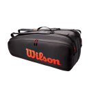 Wilson Tour 6 PK Tennistasche - Red Black Tennisbag Schuhfach Tennisschl&auml;gertasche