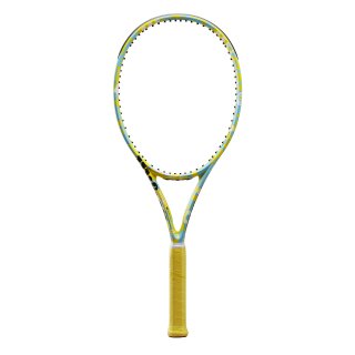 Wilson Minions Clash 100 v2 Tennisschl&auml;ger - Racket 16x19 295g - Gelb Blau Wei&szlig; Schwarz
