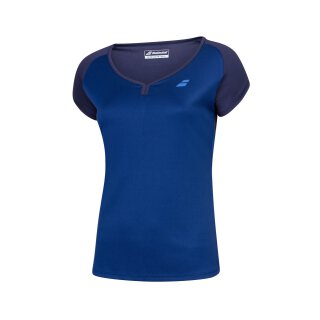 Babolat Play Cap Sleeve Top Shirt - Tennis Shirt Damen - Estate Blue