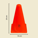 ProTennisAustria Pylonen Set Markierungs- Hütchen 9" Set aus 10 Stück - 23x14 cm - Orange - Kegel Pylonen Hütchen Cone