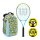 Wilson Minions 2.0 Junior Kit 25 - Schl&auml;ger, Rucksack und 2 Vibrationsd&auml;mpfer Kinder Tennis Set