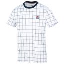 Fila T-Shirt Jack - Tennis Shirt Herren - Weiß, Marinerblau