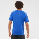 Salomon Cross Run SS Tee Lauf T-Shirt - Herren - Blau