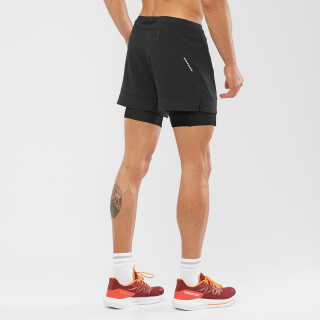 Salomon Cross 2in1 Shorts Kurze Hose Herren Schwarz Outdoor T