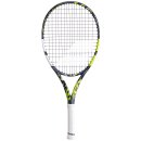 Babolat Pure Aero Junior 25 Tennis Racket - Strung - Grey, Yellow, White