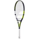 Babolat Pure Aero Junior 25 Tennis Racket - Strung - Grey, Yellow, White