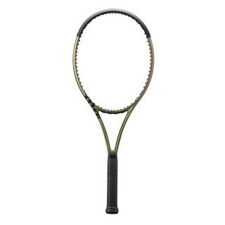 Wilson Blade 100 v8 - Tennisschläger 2022 - Unbespannt - Racket 16x19 300g - Metallic Grün, Metallic Braun