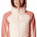 Columbia Powder Lite Hybrid Hooded Jacket - Womens Jacket - Peach Blossom, Dark Coral