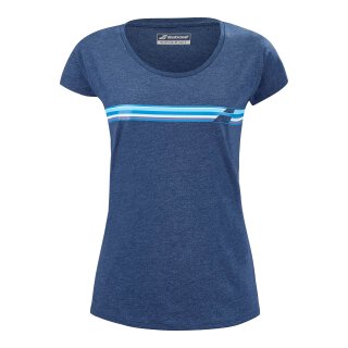 Babolat Exercise Stripes Tee - T-Shirt - Women - Estate Blue Heather