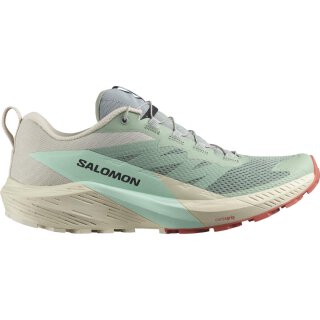 Salomon Sense Ride 5 Trail Running Shoes - Men - Lily Pad, Rainy Day, Bleached Aqua