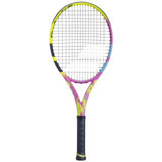 Babolat Pure Aero Rafa Turnierschläger Tennisschläger 2023 - Racket 16x19 290g - Unbespannt - Gelb, Rosa, Blau