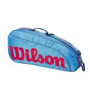 Wilson Junior 3 Pack Tennisbag for Kids Blue, Orange