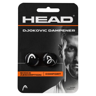 Head Djokovic Dampener 2 pcs Pack - Vibrastop - Tennis Dämpfer - 2er Pack - Schwarz