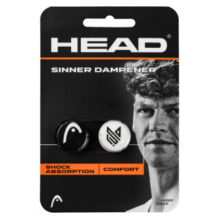Head Sinner Dampener 2pcs Pack - Vibrastop - Tennis Dämpfer - 2er Pack - Schwarz, Weiß