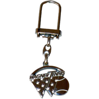 Wagner Tennis Tenniscamps Schlüsselanhänger silber metall Logo