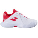Babolat Propulse Junior 3 All Court Wimbledon Tennisschuhe - Kinder - Jugendliche - Weiß Rot