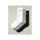 Wilson Crew Logo Sock Tennis Socken Weiß Schwarz Grau