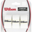Wilson Pro Overgrip Tennis Griffbänder - 3er Packung - Weiß - Griffband