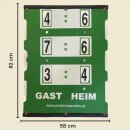 ProTennisAustria Tennis Scoreboard -  82x58 cm - Green - Score Count Board / Display Board for Tennis Court - Tennis Counter