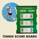 ProTennisAustria Tennis Spielstandsanzeige - Small 60x46 cm - Tennis Scoreboard Grün - Zähltafel / Anzeigetafel für den Tennisplatz - Tennis Zähler
