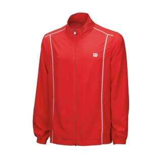 Wilson Warm Up Tennis Trainingsanzug Herren Traningsjacke mit Traningshose - Rot Schwarz Woven XL