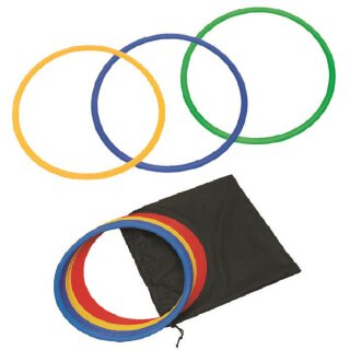 ProSportAustria Ringe Reifen 45 cm einzeln 12 St&uuml;ck Set zur Ringleiter verbindbar - Bunt