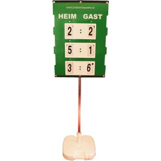 ProTennisAustria Ständer für Spielstandsanzeige Zähltafel  Scoreboard 90 x 60 cm