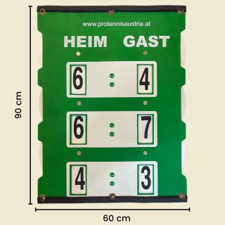 Tennis Spielstandanzeiger 60x46 cm Scoreboard Anzeigetafel Match Pointer 